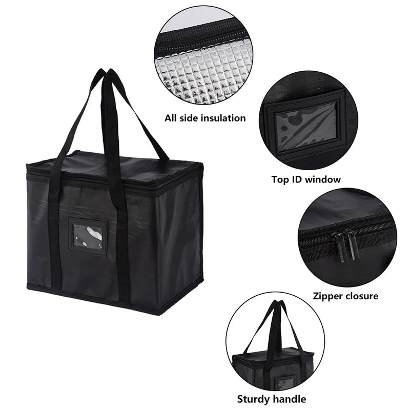 Large Capacity Cooler Bag Portable Zipper Thermal Lunch Bags Insulated Freezer Bag Camping Picnic Bag Camping Tin Foil Food Bags