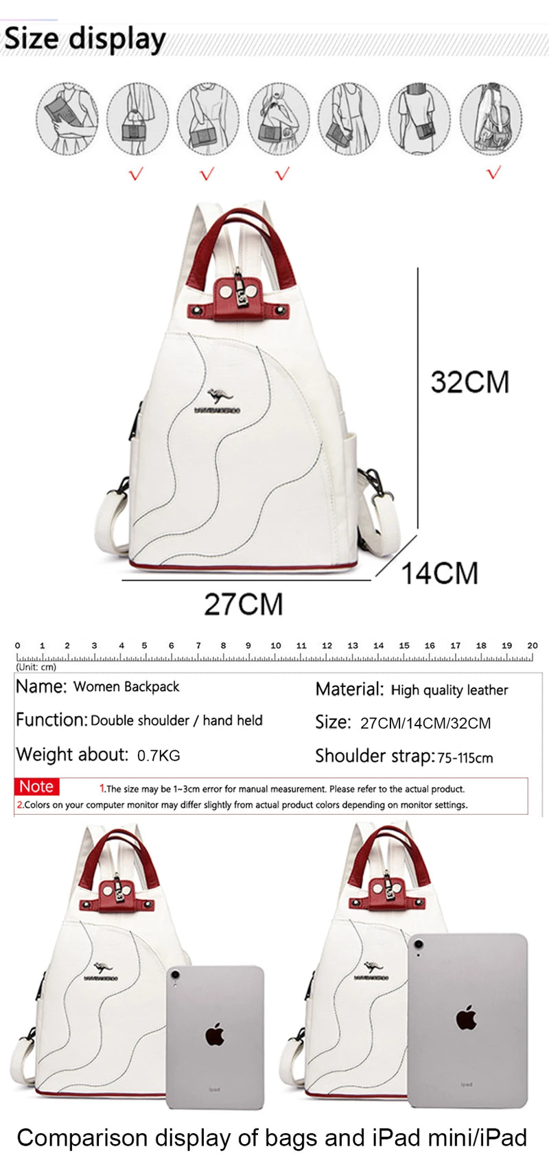 Mochilas de cuero para mujer, bolso de pecho con parches para mujer, mochila de viaje, mochila para mujer, mochilas escolares para adolescentes