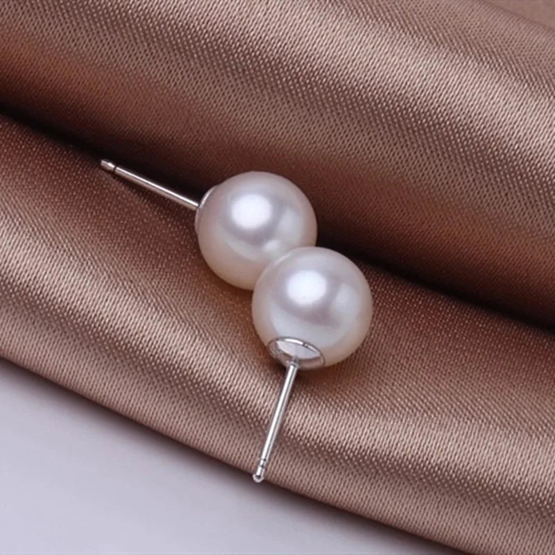 925 Sterling Silver Stud Earrings Zircon High Quality For Women's Wedding Fine Jewelry Accessories Gift