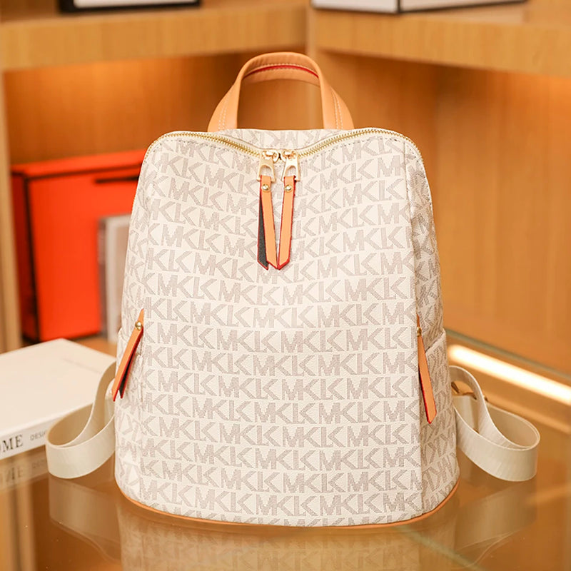 2023 Luxury Women's Small Brand Backpack Delicate PVC Fabric Shoulder Bag Women Letter Designer Backpack Elegant Bags School Bag