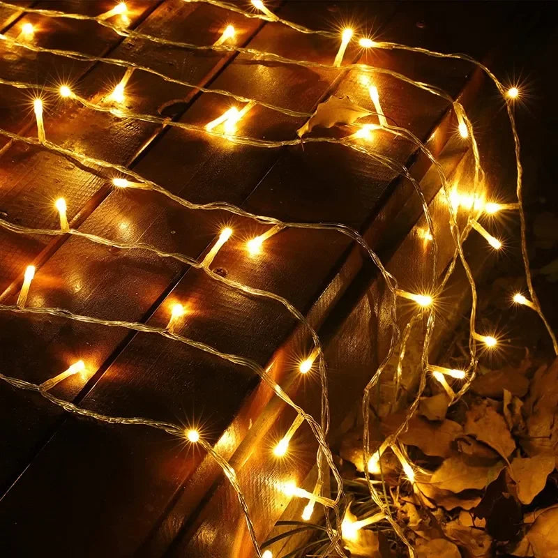 Guirnalda de luces LED para exteriores de 1 a 10 m, guirnalda de luces de hadas, guirnaldas de luces para festivales de Navidad, decoración para fiestas en el hogar, lámparas de paisaje impermeables