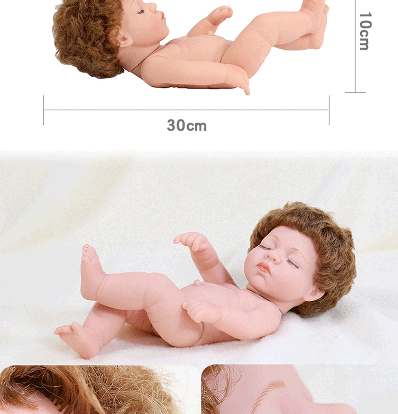 11/19/30cm Silicone Reborn Dolls Baby Reborn Toys Waterproof Vinyl Bebe Doll Cute Mini Reborn Baby Doll For Girls Birthday Gift