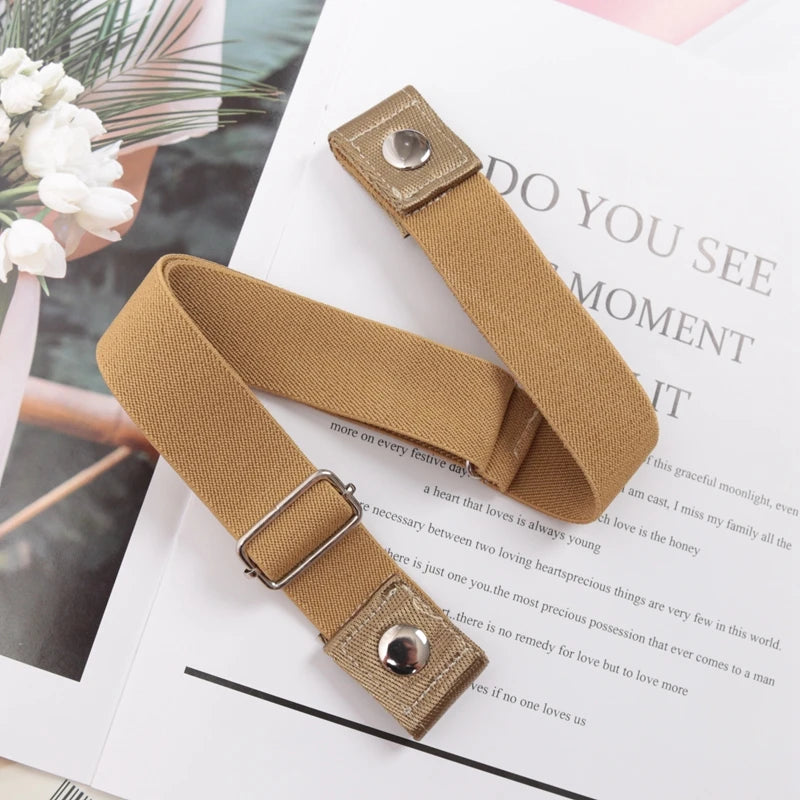 Buckle-free Elastic Invisible Belt for Women Plus Size High Quality Without Buckle Jeans Easy Belts Men No Hassle Desigener Belt