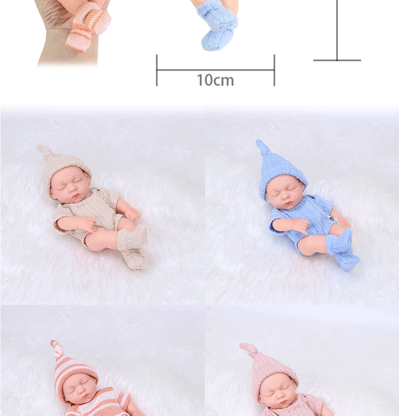 11/19/30cm Silicone Reborn Dolls Baby Reborn Toys Waterproof Vinyl Bebe Doll Cute Mini Reborn Baby Doll For Girls Birthday Gift