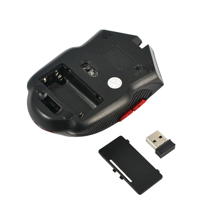 Ratón inalámbrico para juegos de 2,4 G y 6 botones, receptor USB de 1600 DPI, ratón óptico para juegos, ordenador portátil, PC, Gamer LOL