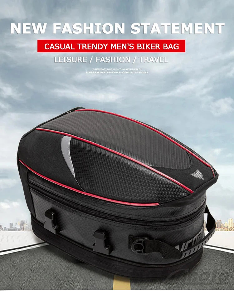 Motorcycle Back Seat Bag Waterproof Large Capacity Motorcycle Tail Bag Universal Motorbike Travel Luggage Saddle Bag