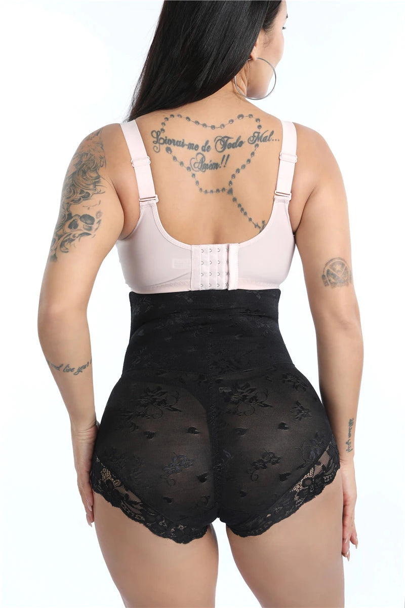 High Waist Shaper Panties Sexy Lace Body Shaper With Zipper Control Panties Postpartum Women Shapewear Butt Lifter Waist Trainer