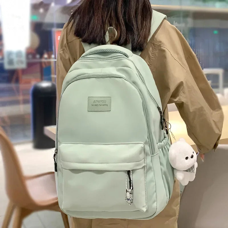 Mochila universitaria impermeable de alta capacidad para mujer, nueva moda 2024, mochilas escolares para ordenador portátil para niñas, linda mochila de viaje para niñas