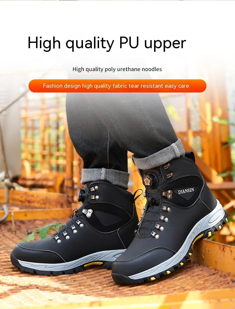 Men Protective Boots Steel Toe Shoes Anti-smash Anti-puncture Work Boots Safety Shoes Indestructible Winter Boots Waterproof