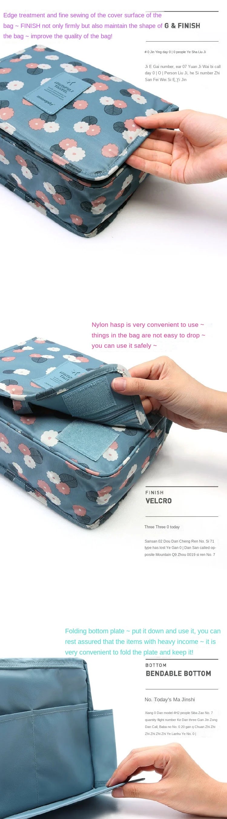 High Quality Women Makeup Bags Travel Cosmetic Bag Toiletries Organizer Waterproof Storage Neceser Hanging Bathroom Wash Bag