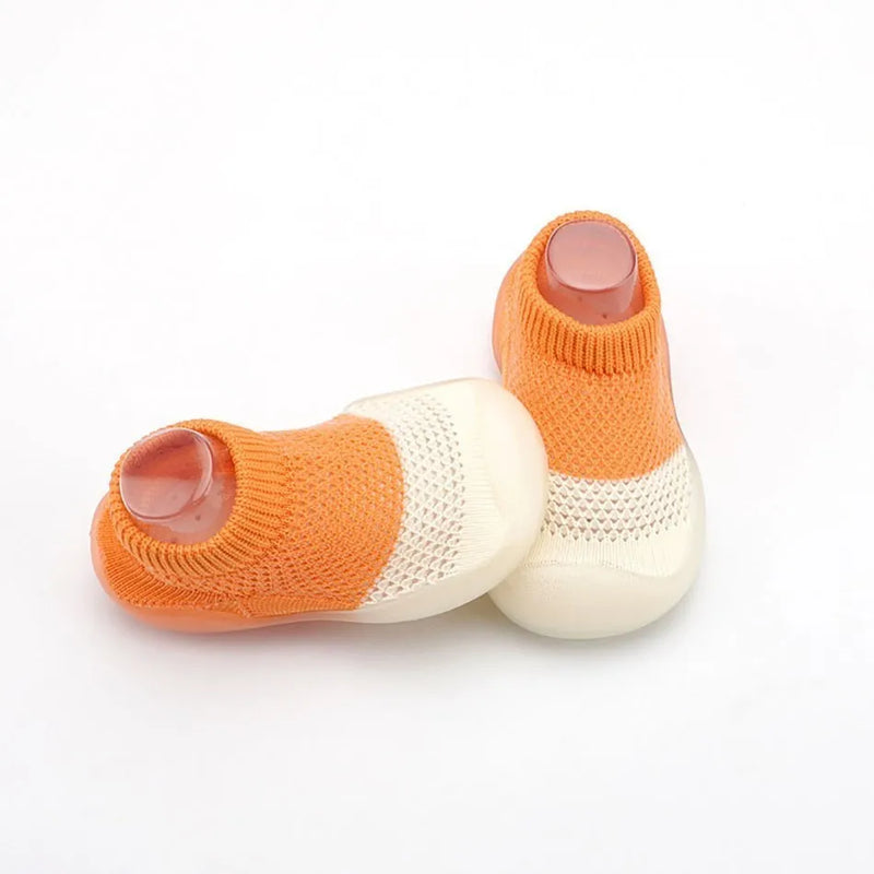 Toddler shoes breathable baby summer children soft bottom non-slip floor shoes and socks ice silk shoes socks thin mesh shoes