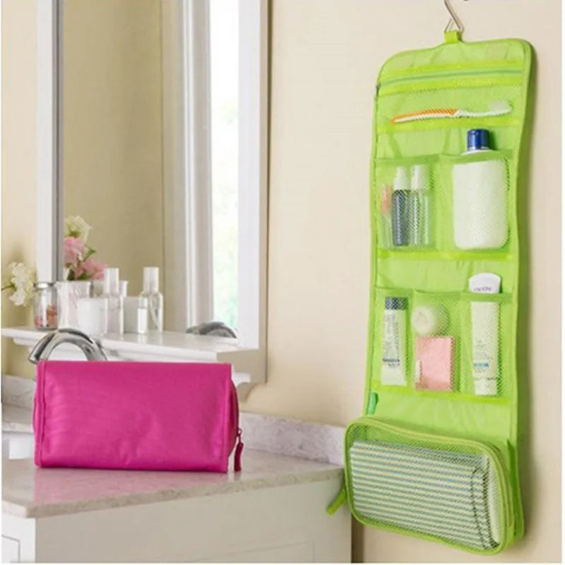 Hanging Organizer Bag Foldable Cosmetic Makeup Case Storage Neceser Traveling Toiletry Beauty Bags Wash Bathroom Accessories