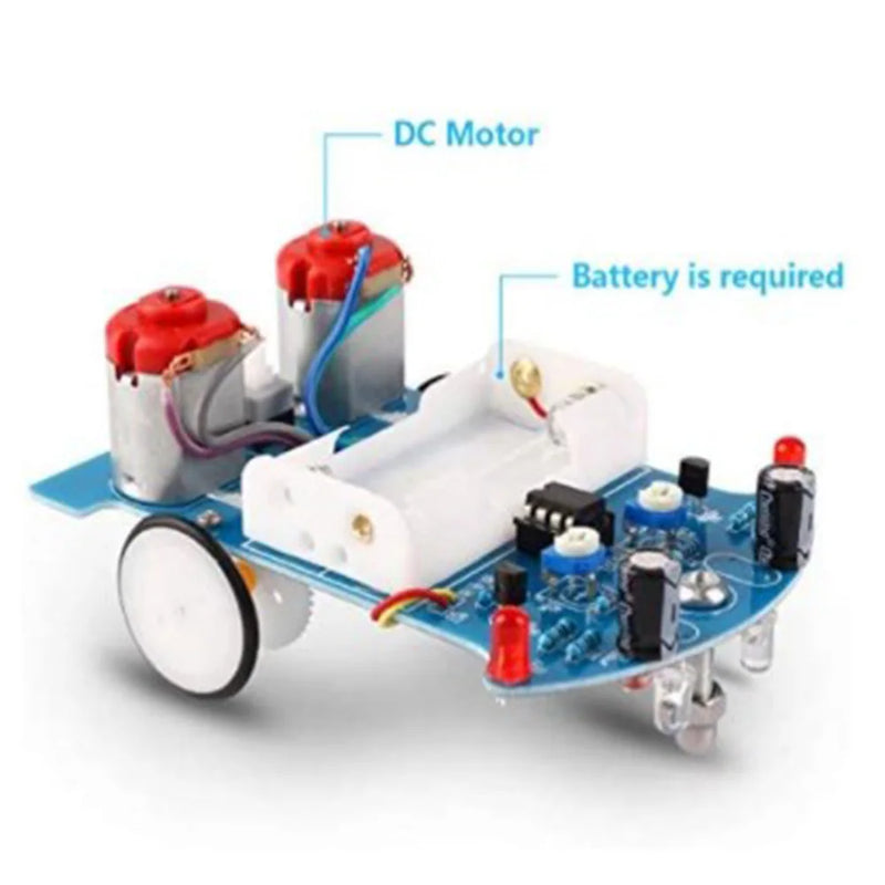 Smart Car DIY Electronics Kit Soldering Project Practice Line Following Robot For STEM Student Education School