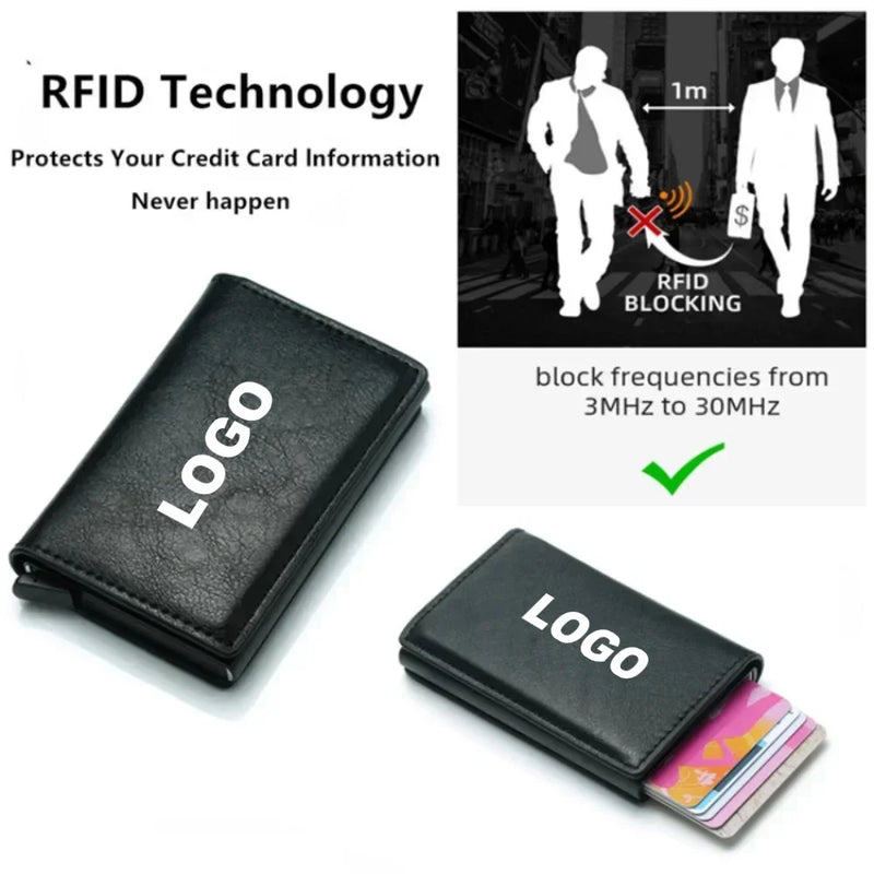 Rfid Credit Card Holder Men Wallets Bank Cardholder Leather Wallets For Bmw 3 E46 G20 E90 E60 F10 F20 F30 E39 M car accessories