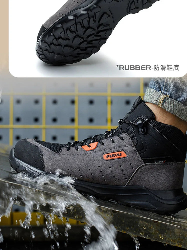 High-quality Men Work Boots Insulated 6KV Composite Toe Electrician Shoes Anti-smash Anti-puncture Safety Shoes Protective Boots