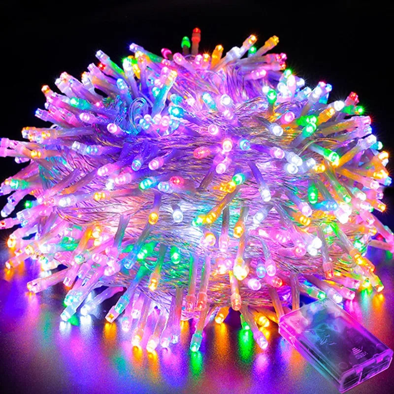 Guirnalda de luces LED para exteriores de 1 a 10 m, guirnalda de luces de hadas, guirnaldas de luces para festivales de Navidad, decoración para fiestas en el hogar, lámparas de paisaje impermeables