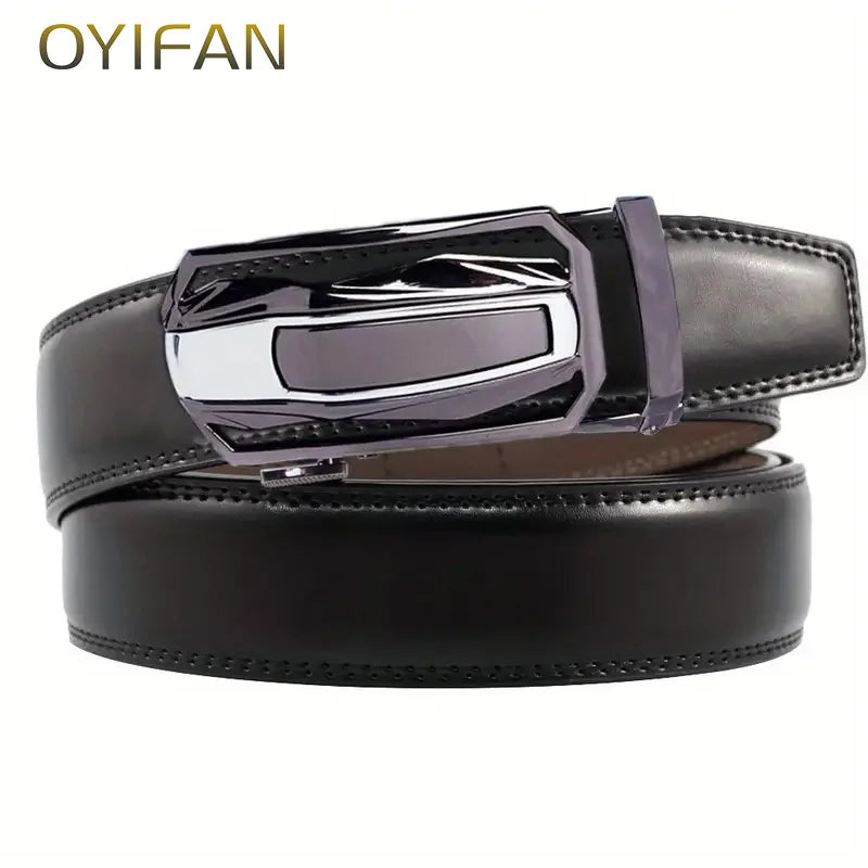 New Men's Genuine Leather Belt Alloy Buckle Ratchet Belt Top Quality Belt Fashion Belt for Men