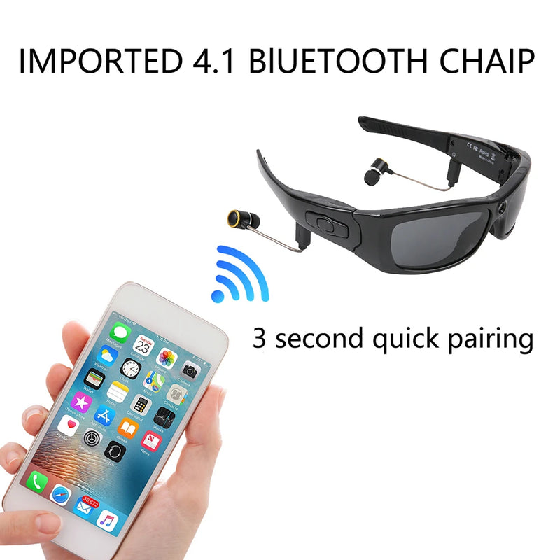 Wearable HD 1080P Glasses Camera Polarized Sunglasses Mini Camera Video Recorder Security Sports DV DVR Surveillance Camcorder