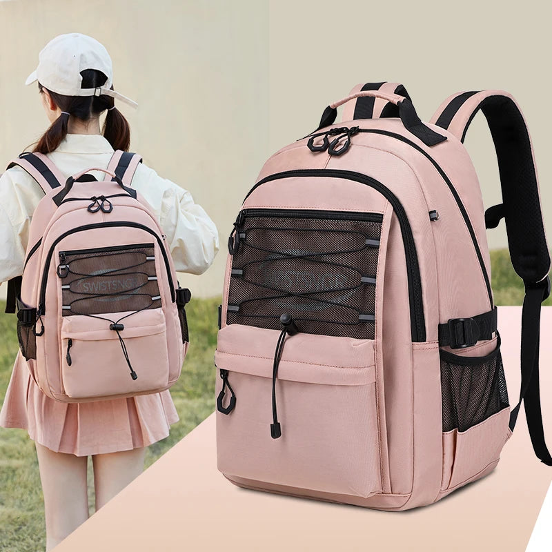 2024 New Children School Backpack for Girls Waterproof Large Travel Backpack Woman Fashion 15 Inch Laptop Backpacks Men Mochila