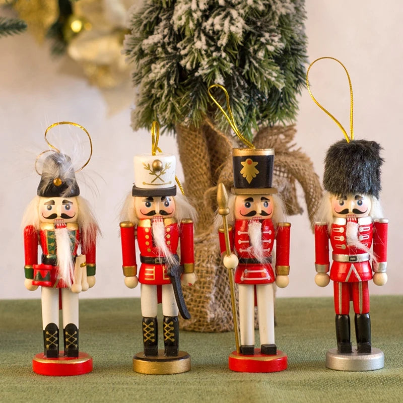 12-15cm Nutcracker Soldier Christmas Decoration 2023 Wooden Toys For Kids New Year Decorations Christmas Tree Ornaments Navidad