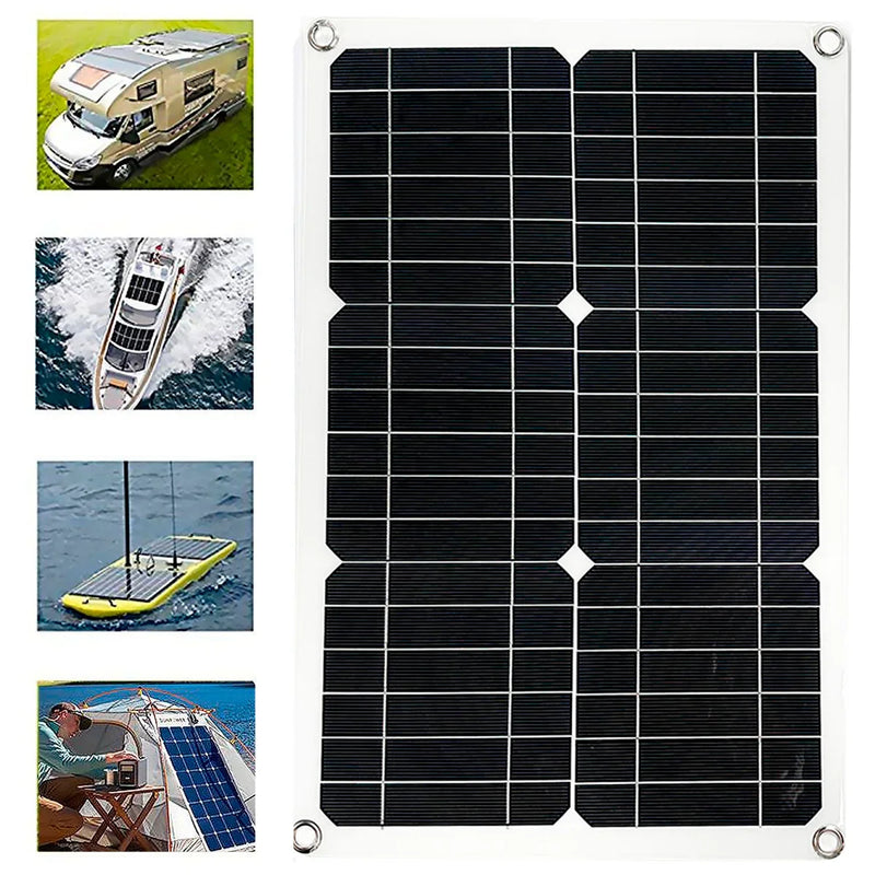 40W-1200W Solar Panel 18V Solar Panel USB Charger Port with Solar Charge ControllerSolar Battery Charger Outdoor Camping