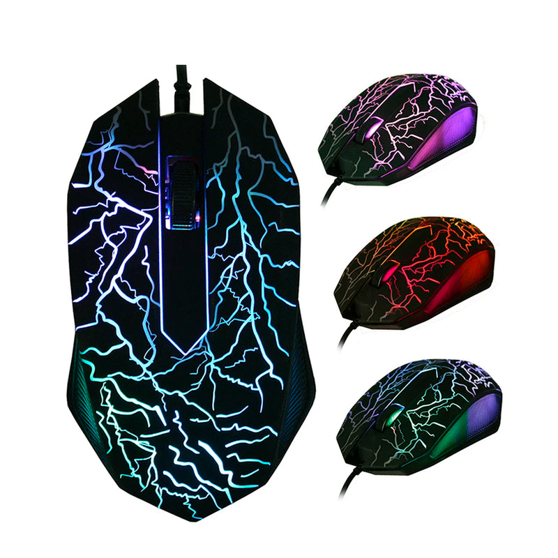 3200DPI Computer Mouses Colorful LED Professional Mouse Gaming Ultra-precise For Dota2 LOL Gamer Mouse Ergonomic USB Wired Mouse