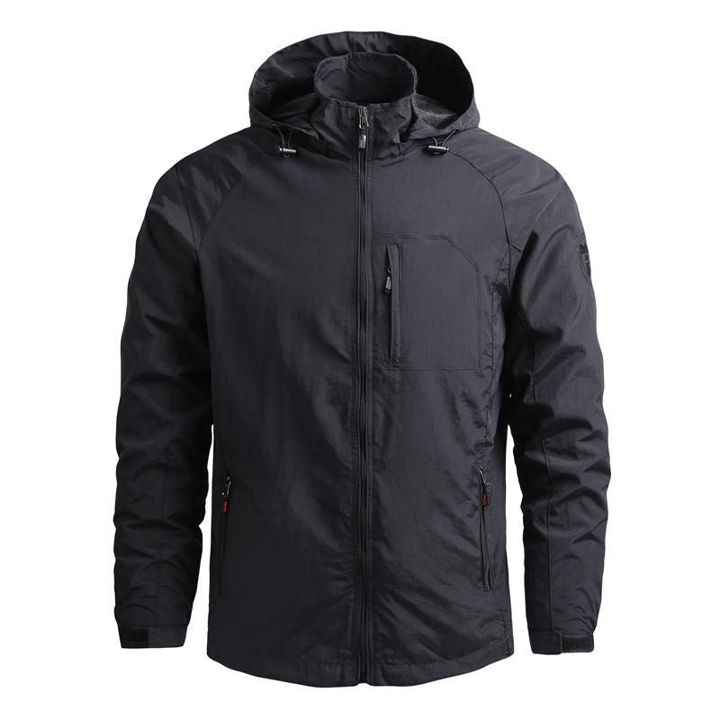 Spring Men Outdoor Waterproof Jacket Plus Size Windbreaker Rain Coat Breathable Fishing Camping Tactical Jackets Male Clothing