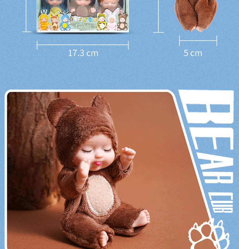 11/19/30cm Silicone Reborn Dolls Baby Reborn Toys Waterproof Vinyl Bebe Doll Cute Mini Reborn Baby Doll For Girls Birthday Gift