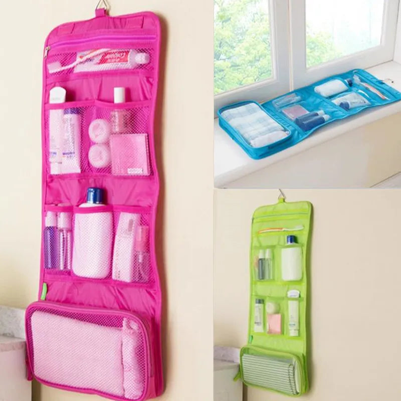 Hanging Organizer Bag Foldable Cosmetic Makeup Case Storage Neceser Traveling Toiletry Beauty Bags Wash Bathroom Accessories