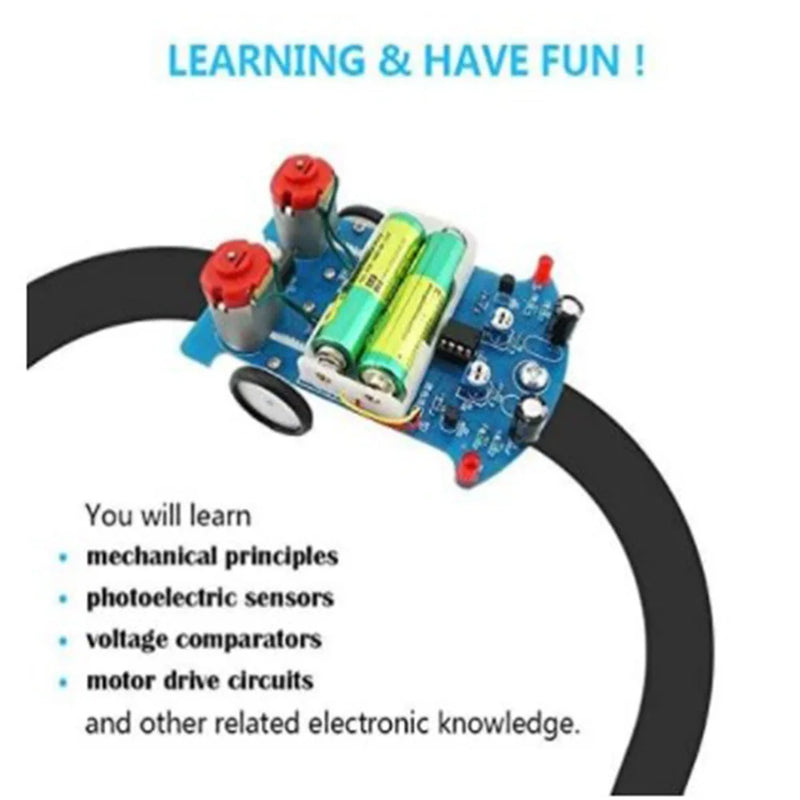 Smart Car DIY Electronics Kit Soldering Project Practice Line Following Robot For STEM Student Education School