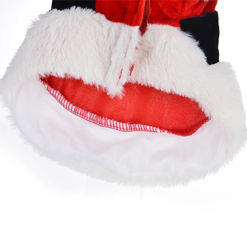 Ropa de disfraz de Papá Noel para mascotas, perros pequeños, abrigo de invierno con capucha para perros, chaquetas, ropa para cachorros y gatos, atuendo para chihuahua y yorkshire