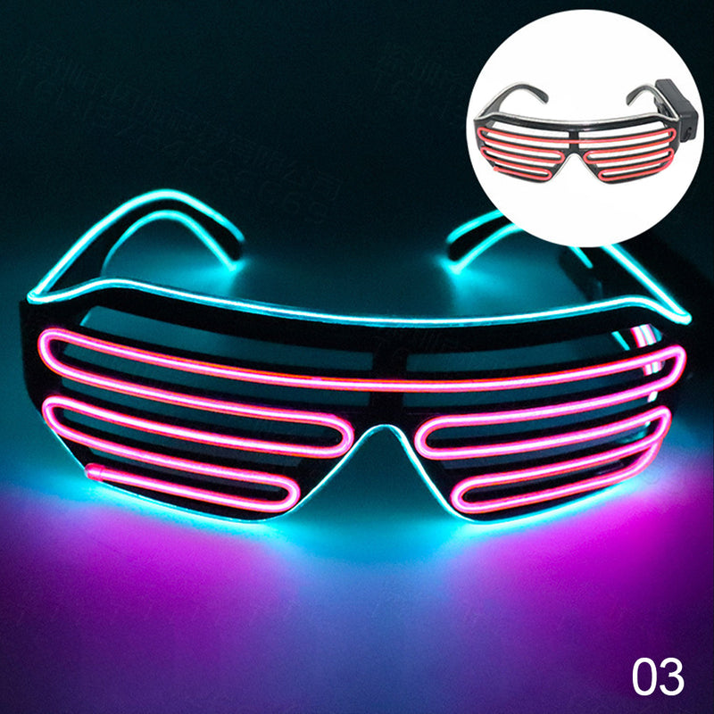 Glowing Glasses LED Gafas Luminous Bril Neon Christmas Glow Sunglasses Flashing Light Glass for Party Supplies Prop Costumes New