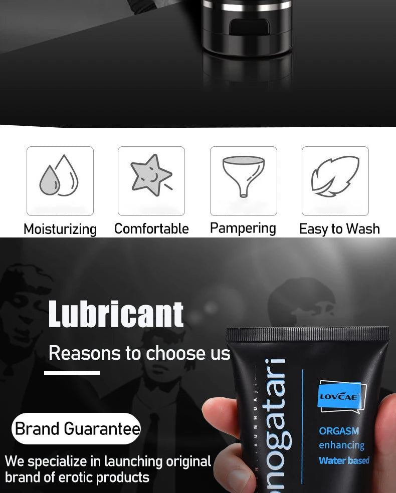 Lubricante anal para sexo adulto, 50/100/200 ml, fácil de limpiar, para hombres, parejas homosexuales, juguetes sexys, lubricante a base de agua, productos sexuales