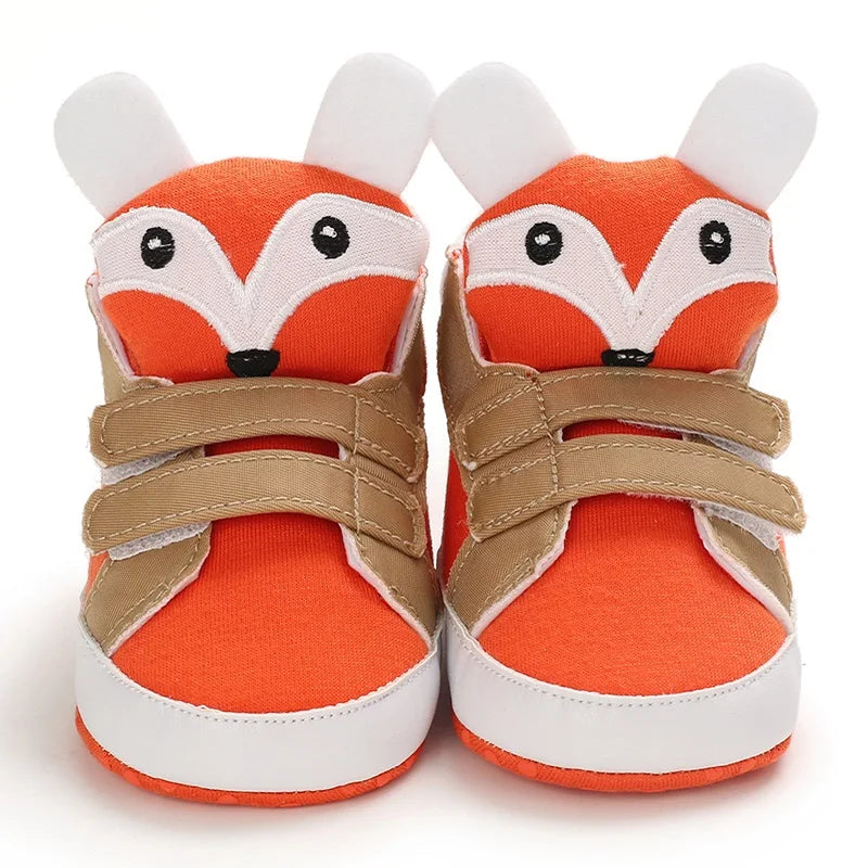 Classic Baby Shoe Boy Girl Baby Cute Animal Face Casual Flat Sneaker First Baby Ankle Boot Cotton Non-slip Warm Walking Shoes