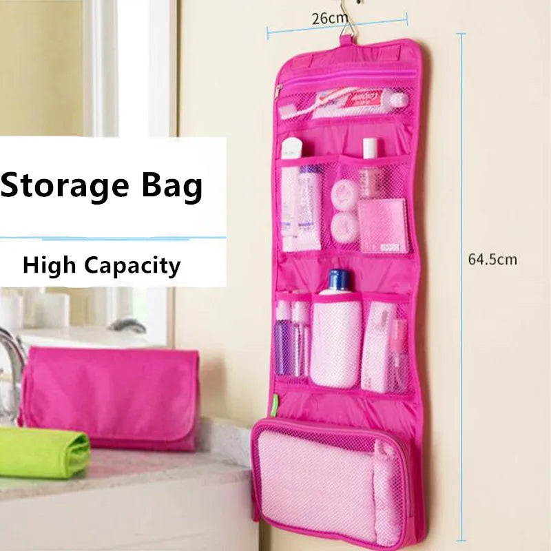 Hanging Organizer Bag Foldable Cosmetic Makeup Case Storage Neceser Traveling Toiletry Beauty Bags Wash Bathroom Accessories