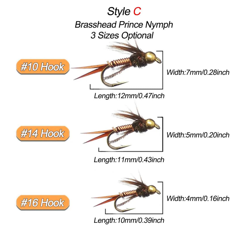 3Pcs Wet Fly Flies for Trout Fishing Flies Artificial Insect Hook Bait Mosquito Fly Fishing Trout Lures