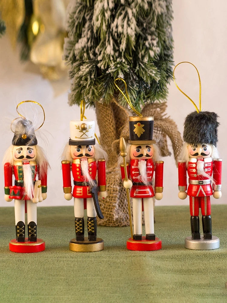 12-15cm Nutcracker Soldier Christmas Decoration 2023 Wooden Toys For Kids New Year Decorations Christmas Tree Ornaments Navidad