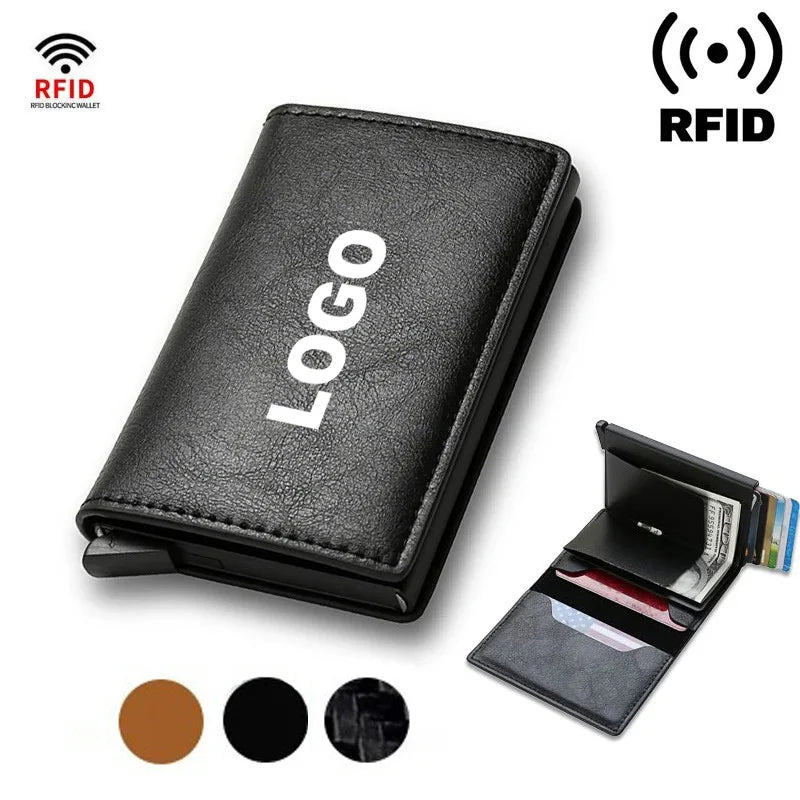 Rfid Credit Card Holder Men Wallets Bank Cardholder Leather Wallets For Bmw 3 E46 G20 E90 E60 F10 F20 F30 E39 M car accessories