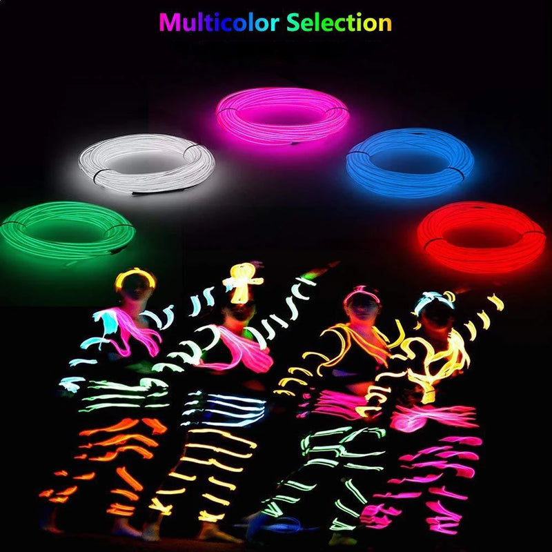 Flexible Neon Light Glow EL Wire Rope Cable LED Lights For Christmas Dance Rave Decoration DIY Shoes Clothing USB LED Strip Lamp