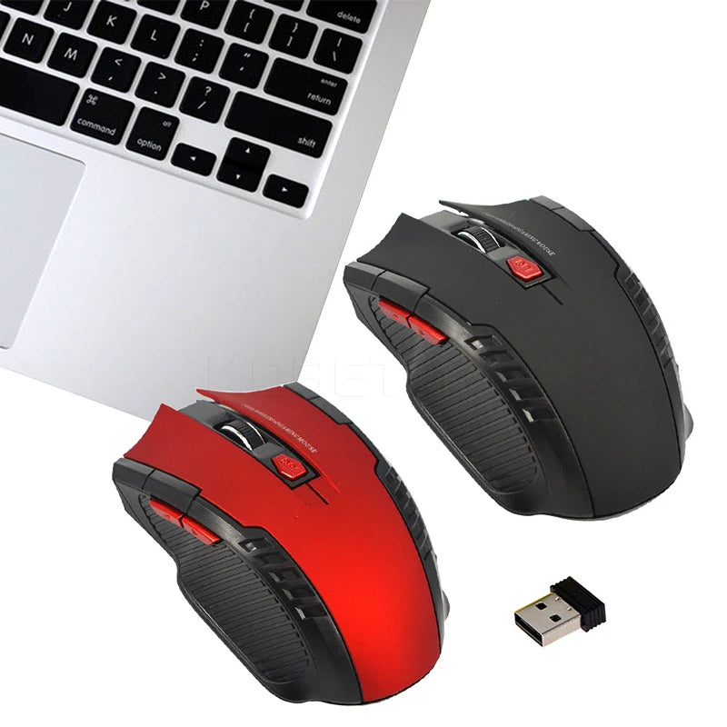 Ratón inalámbrico para juegos de 2,4 G y 6 botones, receptor USB de 1600 DPI, ratón óptico para juegos, ordenador portátil, PC, Gamer LOL