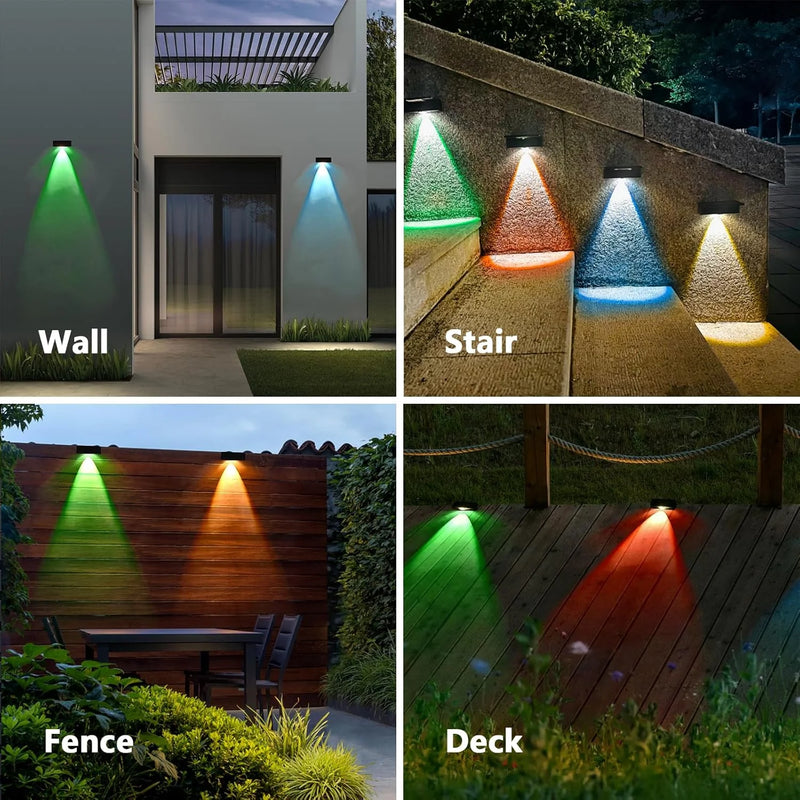 1/2/4/6/8 Pcs Solar Wall Lights Outdoor Wireless Ultra Strong Spotlight IP65 Waterproof Fence Lamp Illumination Garden Stairs