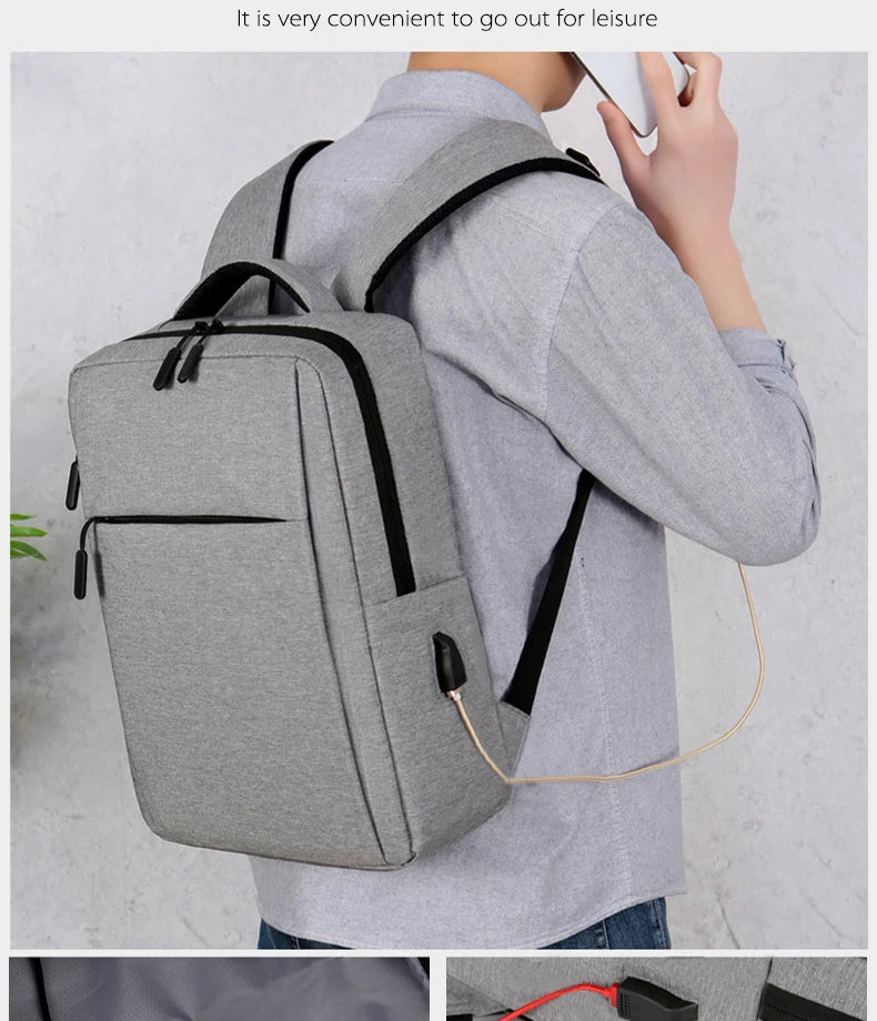 Mochila sencilla y elegante, mochila multifuncional de gran capacidad para desplazamientos, viajes de negocios, bolso para computadora de estudiante-ll