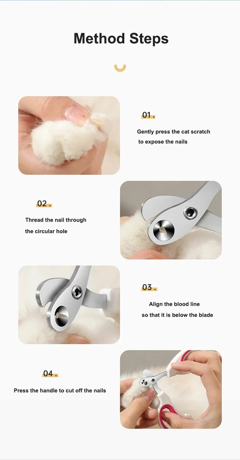 1pcs Cat Nail Clippers for Small Cat Dog Stainless Steel Puppy Claws Cutter Pet Nail  Cat Grooming Supplies Pet Products