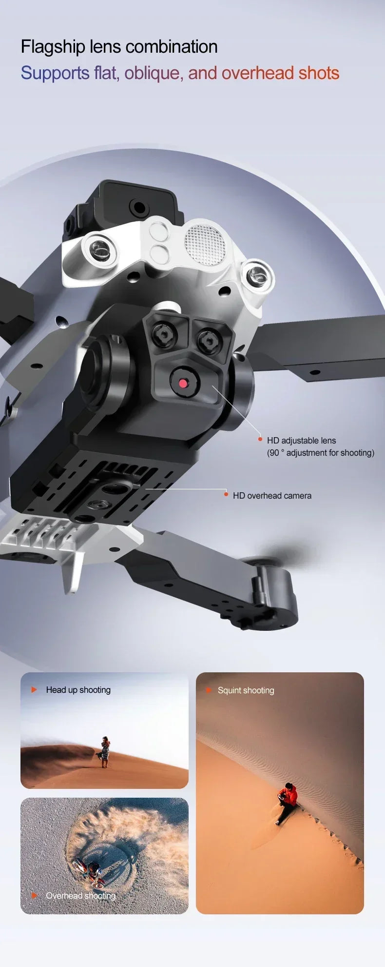 Xiaomi 10000M Lu200 Drone 8K GPS Triple Camera Aerial Photography Wifi Optical Localization Four-way Obstacle Avoidance Drone