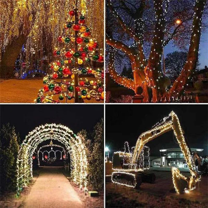 1 paquete de luces solares de cadena para jardín de hadas, lámpara impermeable para exteriores, guirnalda de 6 V para Navidad, fiestas, decoración del hogar