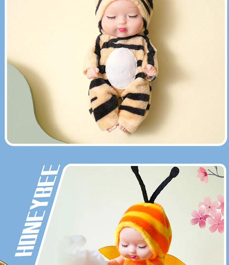 11/19/30cm Silicone Reborn Dolls Baby Reborn Toys Waterproof Vinyl Bebe Doll Cute Mini Reborn Baby Doll For Girls Birthday Gift