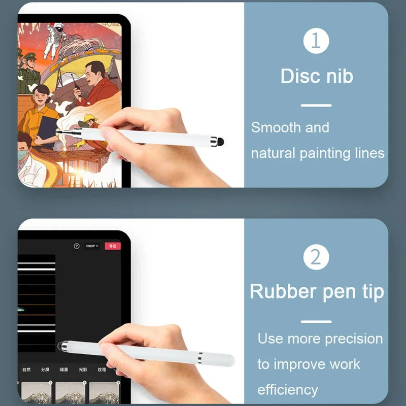 Tablet Pen Drawing Screen Touch Pen 2 in 1 Stylus Pen for IPhone IPad Tablet Capacitive Touch Pencil for Samsung Android Phone