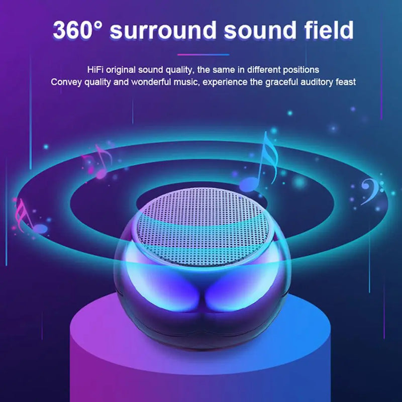 Wireless Bluetooth Speaker Portable Small Steel Gun Metal Heavy Subwoofer Outdoor Mini Bluetooth Small Speaker for Home Office