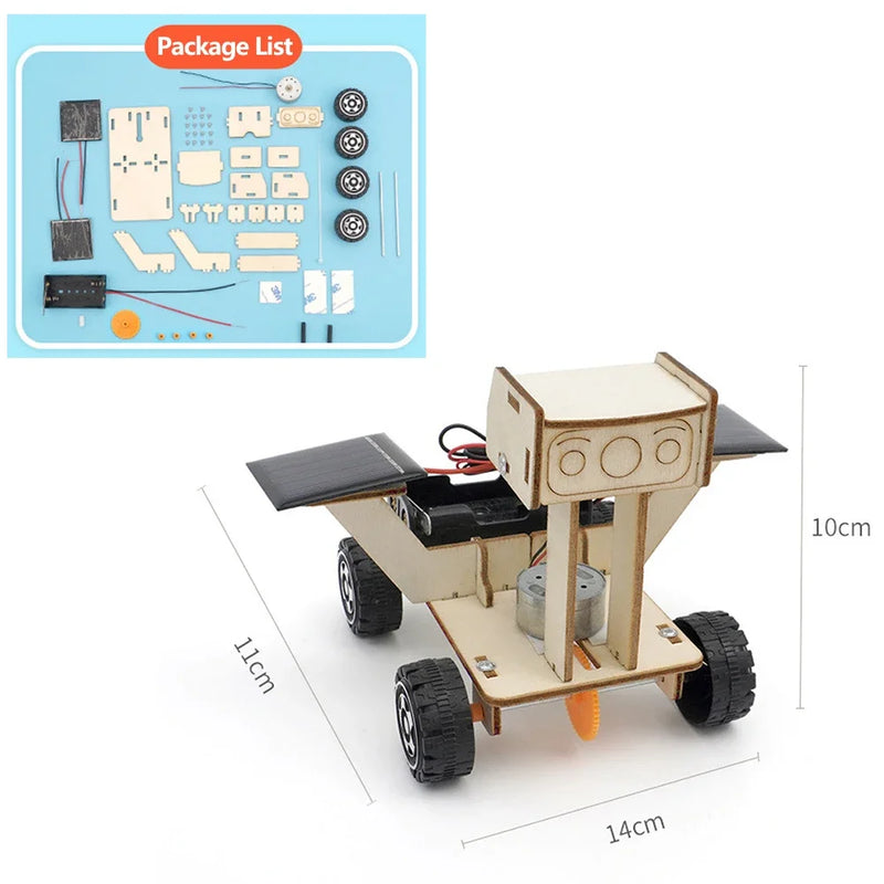 Kit de experimentos para proyectos escolares de ciencia hechos a mano para niños, kit de exploración solar de madera con forma de luna para niños, STEM educativo