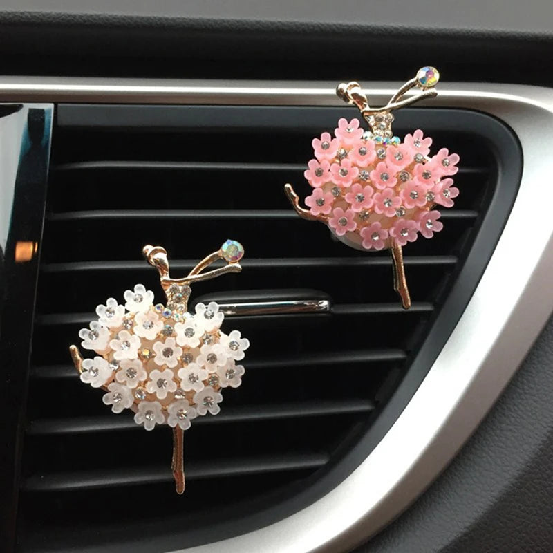 Ballet Girl Car Air Freshener Car Fragrance Perfume Clip Diffuser Auto Vent Scent Parfum Diffuser Car Decor Interior Accessories